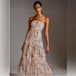 Shoshanna Midnight Strapless Midi gown